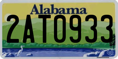 AL license plate 2AT0933