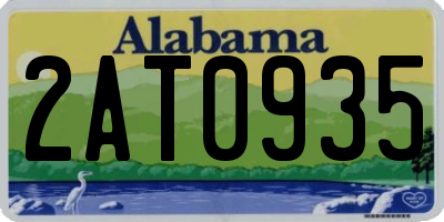 AL license plate 2AT0935