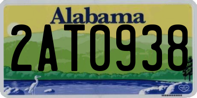 AL license plate 2AT0938