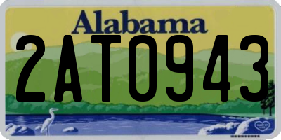 AL license plate 2AT0943