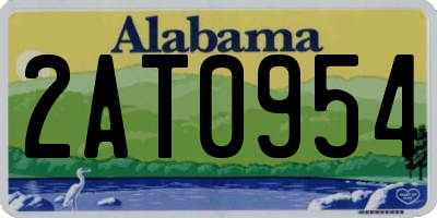 AL license plate 2AT0954