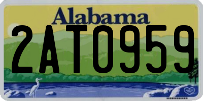 AL license plate 2AT0959