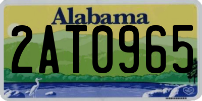 AL license plate 2AT0965