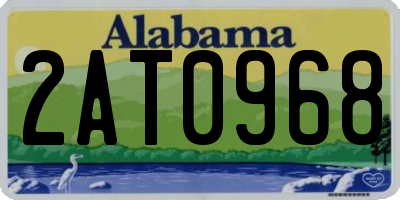 AL license plate 2AT0968