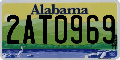 AL license plate 2AT0969