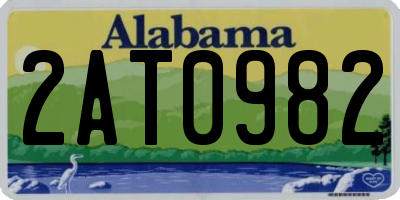 AL license plate 2AT0982