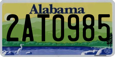 AL license plate 2AT0985
