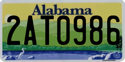 AL license plate 2AT0986