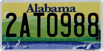 AL license plate 2AT0988
