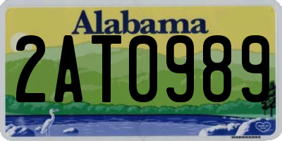 AL license plate 2AT0989