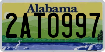 AL license plate 2AT0997