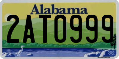AL license plate 2AT0999