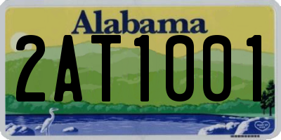 AL license plate 2AT1001