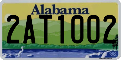 AL license plate 2AT1002