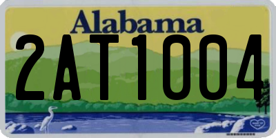 AL license plate 2AT1004