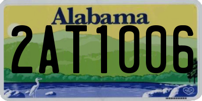 AL license plate 2AT1006
