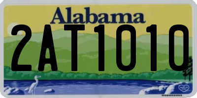 AL license plate 2AT1010