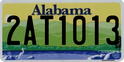 AL license plate 2AT1013