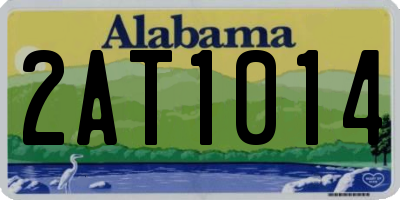 AL license plate 2AT1014