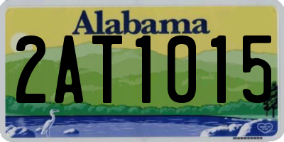 AL license plate 2AT1015