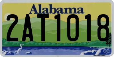 AL license plate 2AT1018