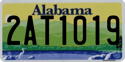 AL license plate 2AT1019