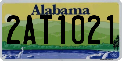 AL license plate 2AT1021