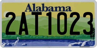 AL license plate 2AT1023
