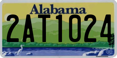 AL license plate 2AT1024