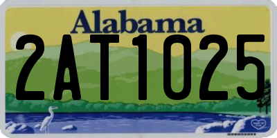 AL license plate 2AT1025
