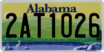 AL license plate 2AT1026