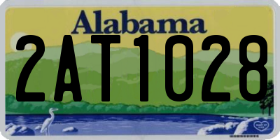 AL license plate 2AT1028