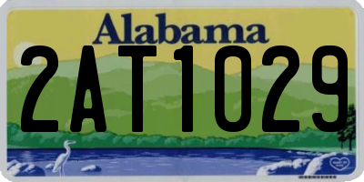 AL license plate 2AT1029