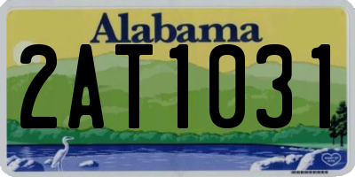 AL license plate 2AT1031
