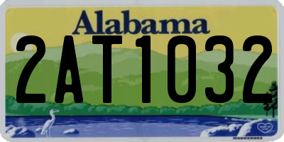 AL license plate 2AT1032