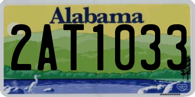 AL license plate 2AT1033