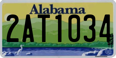 AL license plate 2AT1034