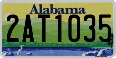AL license plate 2AT1035
