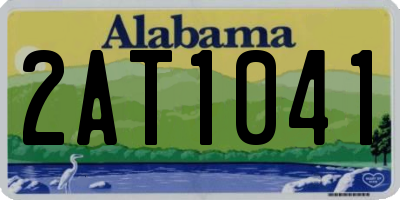 AL license plate 2AT1041