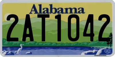 AL license plate 2AT1042