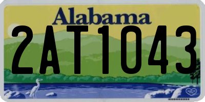 AL license plate 2AT1043