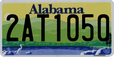 AL license plate 2AT1050