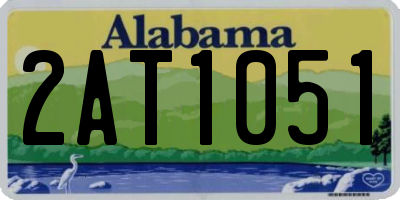 AL license plate 2AT1051