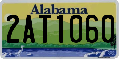 AL license plate 2AT1060