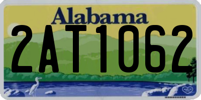 AL license plate 2AT1062