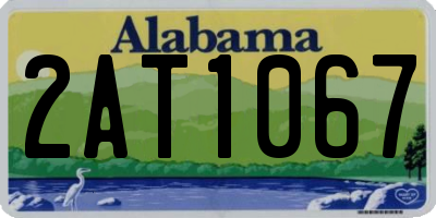 AL license plate 2AT1067