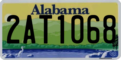 AL license plate 2AT1068