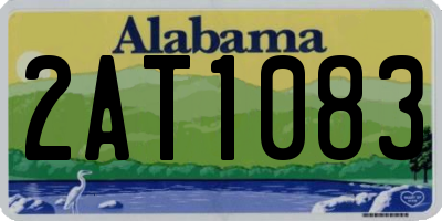 AL license plate 2AT1083