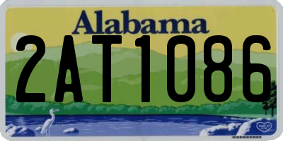 AL license plate 2AT1086