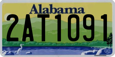 AL license plate 2AT1091